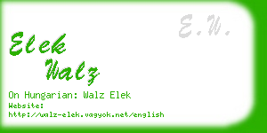 elek walz business card